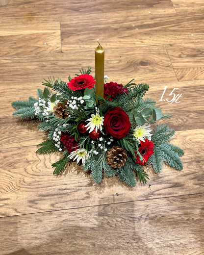 Candlelit Christmas Centrepiece