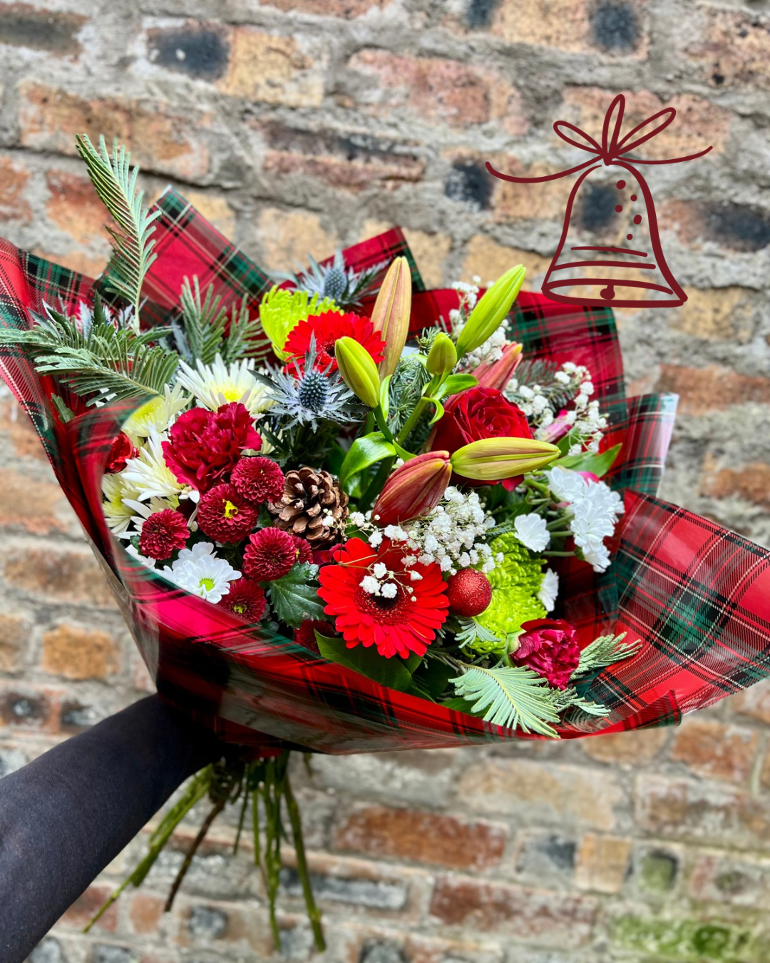 Classic Christmas Hand-Tied Bouquet