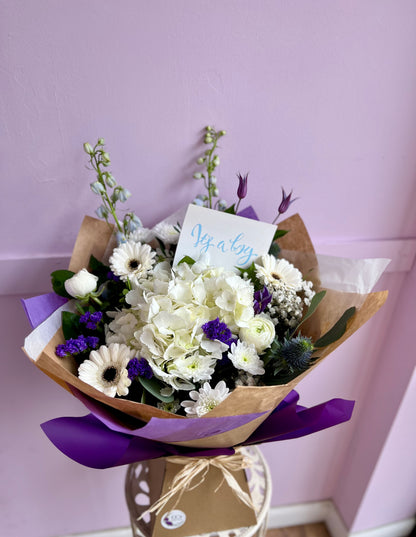 Baby Blue Bliss - Hand Tied Bouquet