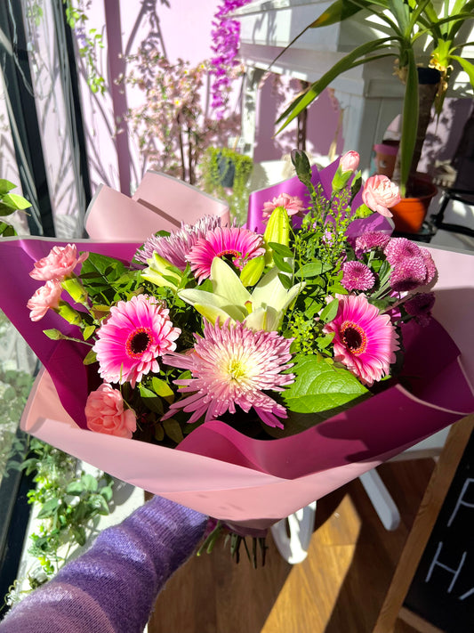 Pretty in Pink - Hand Tied Bouquet
